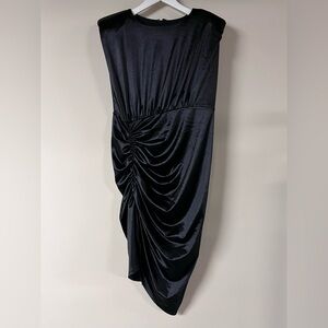 Express Black Ruched Dress